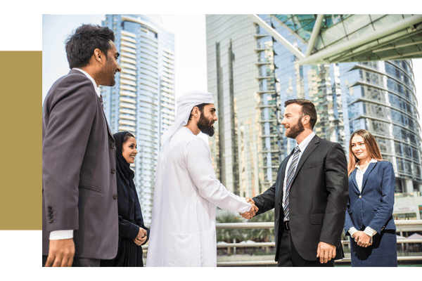 Business professionals meeting in Dubai